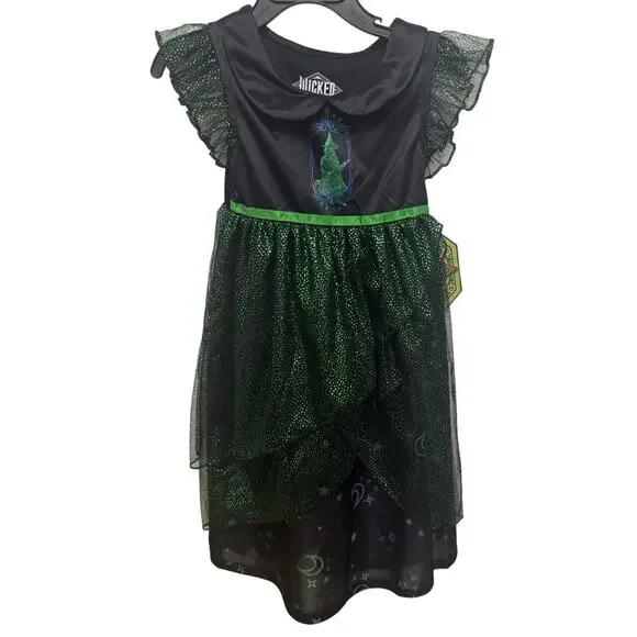 NEW WICKED Elphaba Witch Girls size 2T Sleep Gown Costume Dress up - Picture 1 of 4